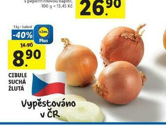 Lidl Cibule suchá žlutá nabídka