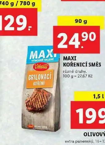 Lidl Maxi koření nabídka