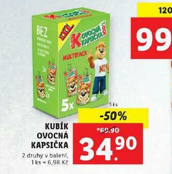 Lidl Kubík ovocná kapsička nabídka