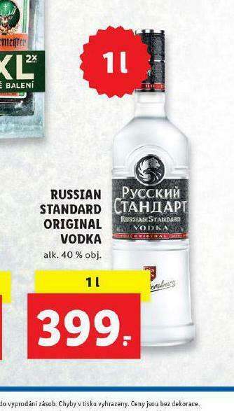 Lidl Russian standard original vodka nabídka