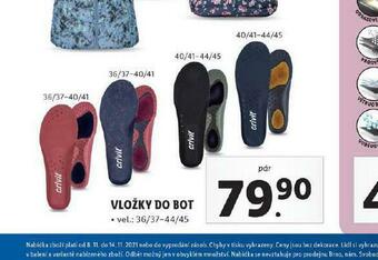 Lidl Vložky do bot nabídka