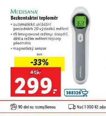 Lidl Bezkontaktní teploměr nabídka