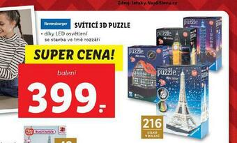 Lidl Svítící 3d puzzle nabídka