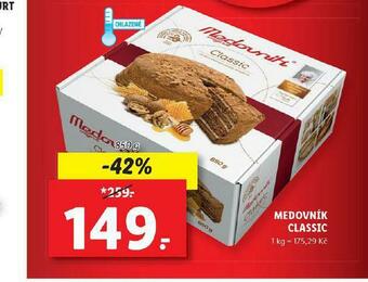Lidl Medovník classic nabídka