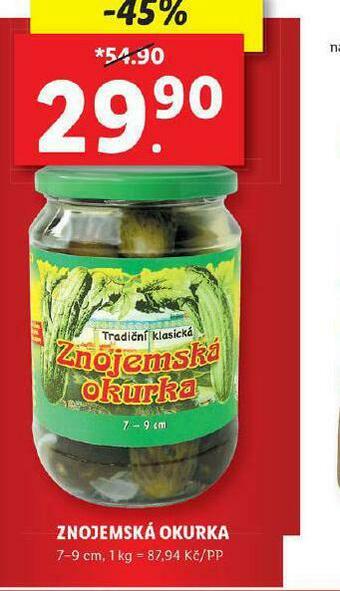 Lidl Znojemská okurka nabídka