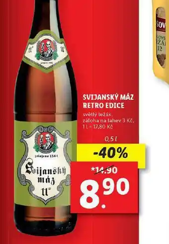 Lidl Pivo svojanský máz retro edice nabídka