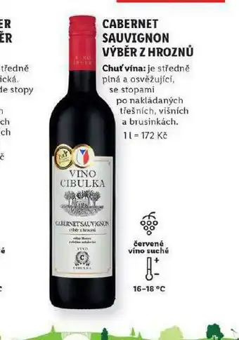 Lidl Cabernet sauvignon výběr z horznů nabídka