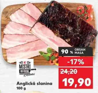 Kaufland Anglická slanina 100 g nabídka