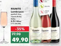 Kaufland RIUNITE Lambrusco nabídka