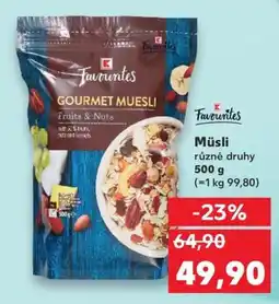 Kaufland Müsli nabídka