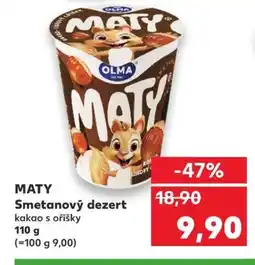 Kaufland MATY Smetanový dezert nabídka
