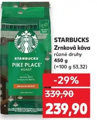 Kaufland STARBUCKS Zrnková káva nabídka