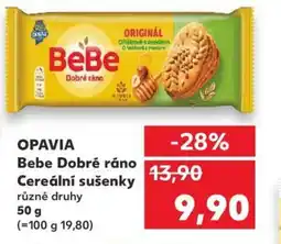 Kaufland OPAVIA Bebe Dobré ráno Cereální sušenky nabídka