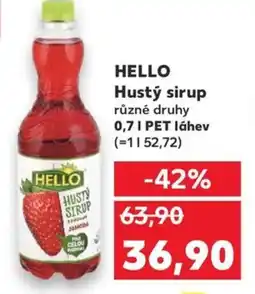 Kaufland HELLO Hustý sirup nabídka