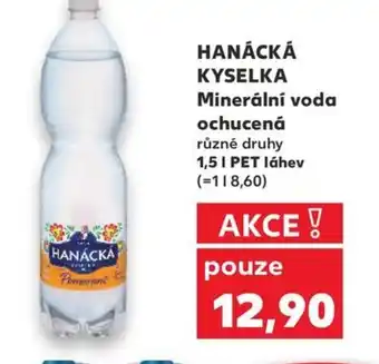 Kaufland HANÁCKÁ KYSELKA Minerální voda ochucená nabídka