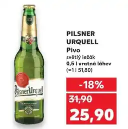 Kaufland PILSNER URQUELL Pivo nabídka