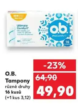 Kaufland O.B. Tampony nabídka