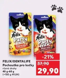 Kaufland FELIX/DENTALIFE Pochoutka pro kočky nabídka