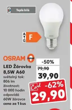 Kaufland LED Žárovka 8,5W A60 nabídka
