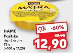 Kaufland HAMÉ Paštika nabídka
