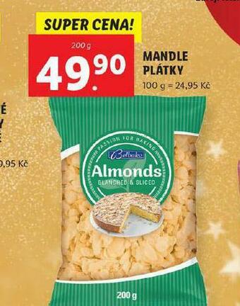 Lidl Mandle plátky nabídka