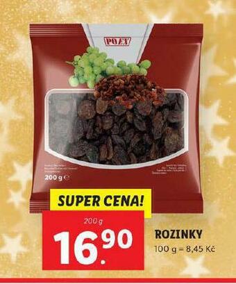 Lidl Rozinky nabídka