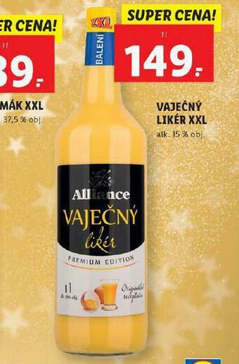 Lidl Vaječný likér xxl nabídka