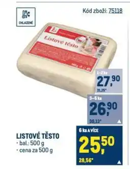 Makro LISTOVÉ TĚSTO nabídka