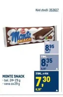Makro MONTE SNACK nabídka