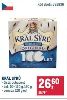 Makro KRÁL SÝRŮ nabídka