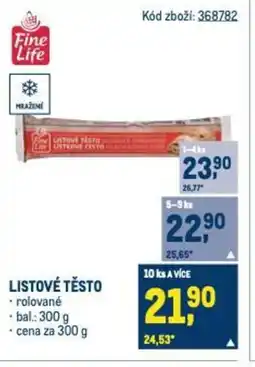 Makro LISTOVÉ TĚSTO nabídka