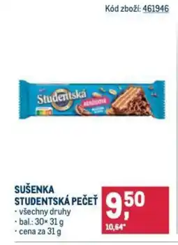 Makro SUŠENKA STUDENTSKÁ PEČEŤ nabídka