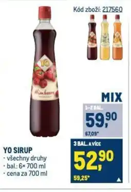 Makro YO SIRUP nabídka