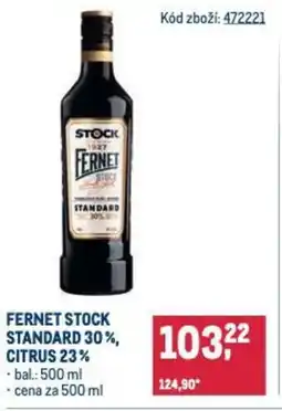 Makro FERNET STOCK STANDARD 30%, CITRUS 23% nabídka