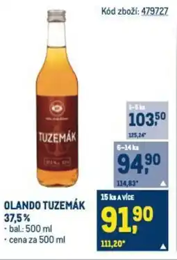 Makro OLANDO TUZEMÁK 37.5% nabídka