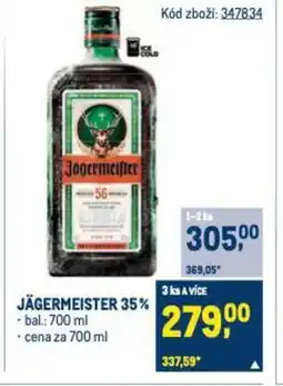 Makro JÄGERMEISTER 35% nabídka