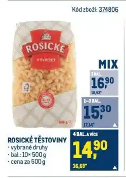 Makro ROSICKÉ TĚSTOVINY nabídka