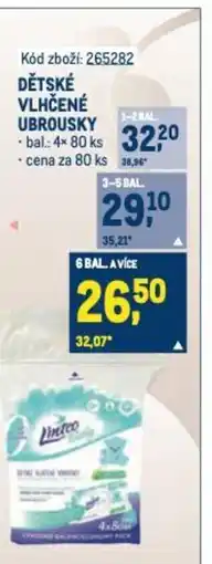 Makro DĚTSKÉ VLHČENÉ UBROUSKY nabídka