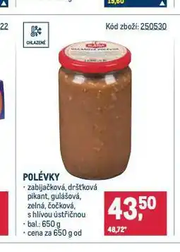 Makro Čočková polévka nabídka