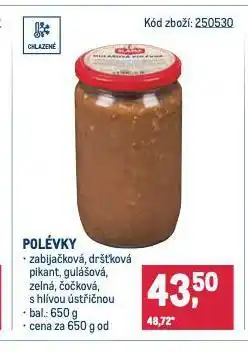 Makro Zelná polévka nabídka