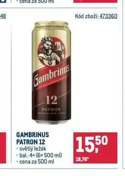 Makro Pivo gambrinus nabídka