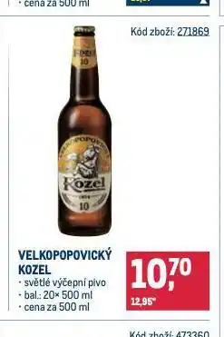 Makro Pivo velkopopovický kozel nabídka