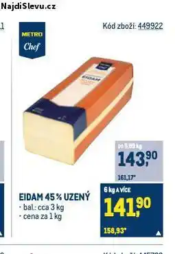 Makro Eidam 45% uzený nabídka