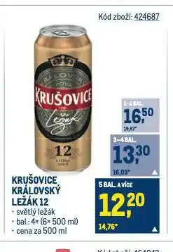 Makro Pivo krušovice nabídka