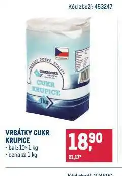 Makro Vrbátky cukr krupice nabídka