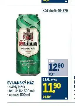 Makro Pivo svijanský máz nabídka