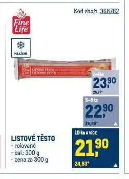 Makro Listové těsto nabídka