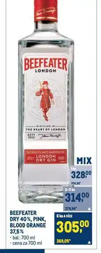 Makro Beefeater gin nabídka