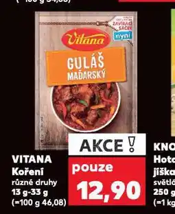 Kaufland Vitana koření nabídka
