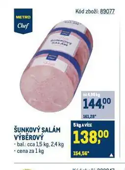 Makro Šunkový salám výběrový nabídka